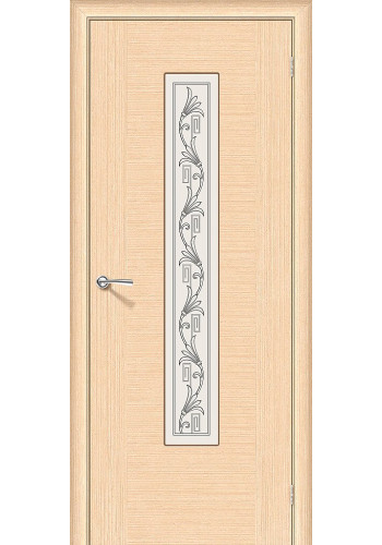 Межкомнатная дверь Рондо, со стеклом, цвет БелДуб