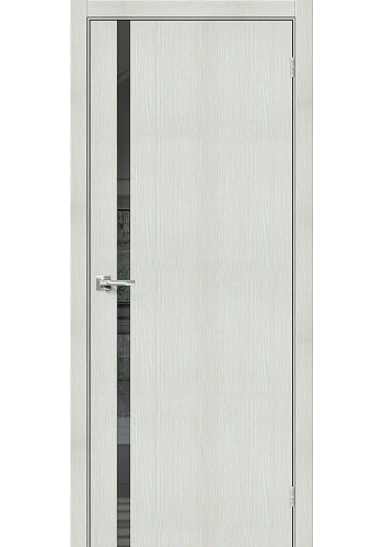 Межкомнатная дверь Браво-1.55, со стеклом, цвет Bianco Veralinga